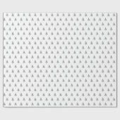 Einfaches, modernes Schwarz-Weiß-Weihnachtsbaum Geschenkpapier (Flach)