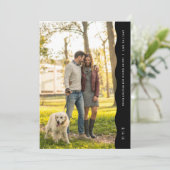 Einfaches, modernes, schwarz-weißes Foto Save The Date (Stehend Vorderseite)