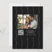 Einfaches, modernes, schwarz-weißes Foto Save The Date (Rückseite)