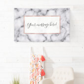 Einfaches, modernes Schwarz-weißes Marmorsteinmust Banner (Insitu)