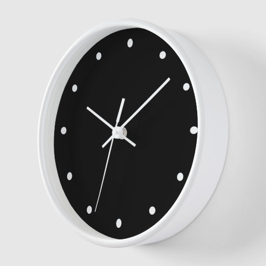 Einfaches modernes Schwarzweiss-Minimalistisches Uhr (Winkel)
