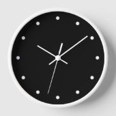 Einfaches modernes Schwarzweiss-Minimalistisches Uhr (Vorderseite)