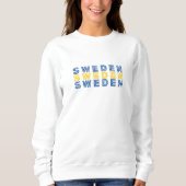 Einfaches modernes Schweden Schwedisches Flaggenla Sweatshirt (Vorderseite)