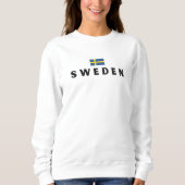 Einfaches modernes Schweden Schwedisches Flaggenla Sweatshirt (Vorderseite)
