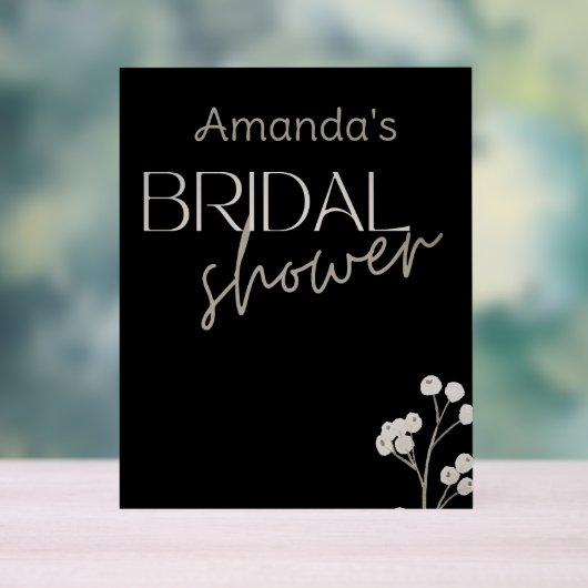 Einfaches modernes Script-Brautparty Acrylschild (Neutral)