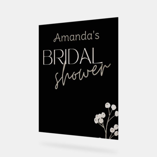 Einfaches modernes Script-Brautparty Acrylschild (Winkel)