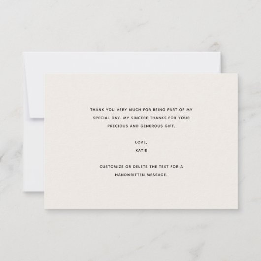 Einfaches, modernes Script-Brautparty Rosa Dankeskarte (Rückseite)