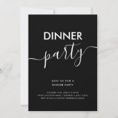 Einfaches, modernes Script-Dinner-Party Einladung (Vorderseite)