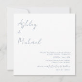 Einfaches, modernes Script Dress Code Foto Wedding Einladung (Vorderseite)