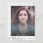 Einfaches modernes Script-Foto Vielen Dank Dankeskarte (Vorderseite)