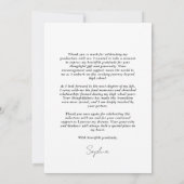 Einfaches modernes Script-Foto Vielen Dank Dankeskarte (Rückseite)