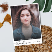 Einfaches modernes Script-Foto Vielen Dank Dankeskarte