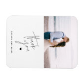 Einfaches modernes Script Heart Wedding Foto Viele Magnet (Horizontal)