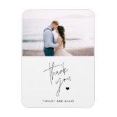 Einfaches modernes Script Heart Wedding Foto Viele Magnet (Vertikal)