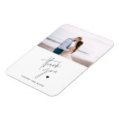 Einfaches modernes Script Heart Wedding Foto Viele Magnet (Linke Seite)