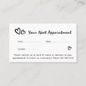 Einfaches, modernes Script-Herz-Logo - Schwarzes G Terminkarte (Vorderseite)