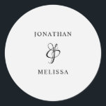 Einfaches, modernes Script-Hochzeitsticker-Siegel Runder Aufkleber<br><div class="desc">Einfaches,  modernes Script-Hochzeitsticker-Siegel</div>