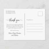 Einfaches, modernes Script Neugeborenes Baby Foto  Postkarte (Rückseite)