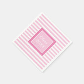 Einfaches, modernes Script Pink Graduate Party Serviette (Ecke)