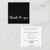 einfaches modernes Skript danke Ihnen für Ihre Bes Quadratische Visitenkarte (Vorne/Hinten)