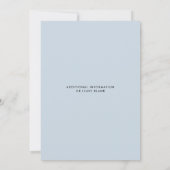 Einfaches modernes Skript Dusty Blue Chic Foto Save The Date (Rückseite)