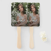 Einfaches modernes Skript-Foto-Abschluss  Fächer (Vorne und Hinten)