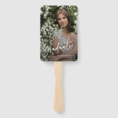 Einfaches modernes Skript-Foto-Abschluss  Fächer (Rückseite)