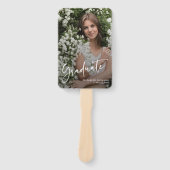 Einfaches modernes Skript-Foto-Abschluss  Fächer (Vorderseite)