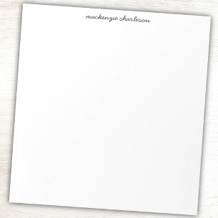 Einfaches modernes Skript personalisierter Name Notizblock