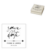 Einfaches modernes Skript 'Save The Date' Gummistempel (Stempel)