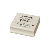 Einfaches modernes Skript 'Save The Date' Gummistempel (Stempel)