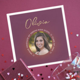 Einfaches, modernes, stilvolles Burgundy Abschluss Serviette