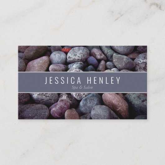 Einfaches, modernes Strandkies Visitenkarte (Vorderseite)