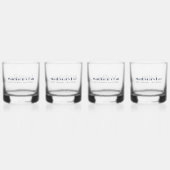 Einfaches, modernes Textdesign Whiskyglas (Hinten)