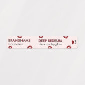 Einfaches modernes tiefrotes Rum Tone Custom Lippe Etiketten (Design 1)