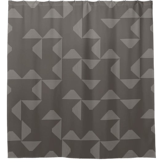 Einfaches, modernes, trendiges geometrisches Muste Duschvorhang (Vorderseite)