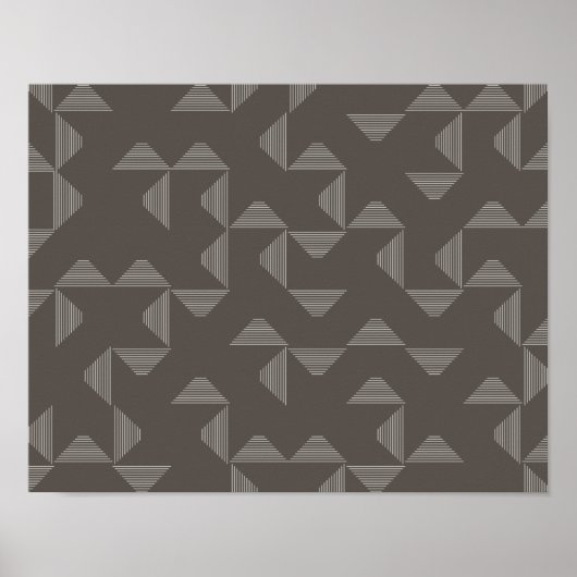 Einfaches, modernes, trendiges geometrisches Muste Poster (Vorne)