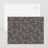 Einfaches, modernes, trendiges geometrisches Muste Postkarte (Vorne/Hinten)