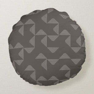 Einfaches, modernes, trendiges geometrisches Muste Rundes Kissen