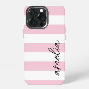 Einfaches modernes trendiges monogrammiertes rosa iPhone 13 pro hülle