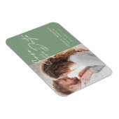 Einfaches modernes Typografie-Foto Save the Date Magnet (Rechte Seite)