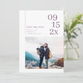 Einfaches modernes typografisches Foto Save the Da Date (Stehend Vorderseite)