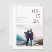 Einfaches modernes typografisches Foto Save the Da Save The Date (Vorderseite)