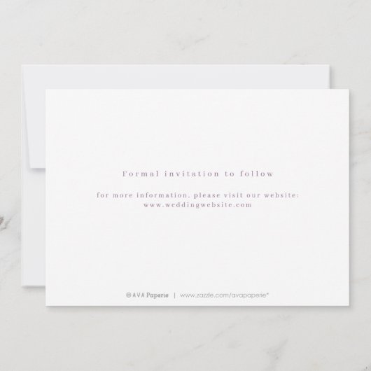 Einfaches modernes typografisches Foto Save the Da Save The Date (Rückseite)