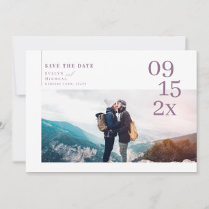 Einfaches modernes typografisches Foto Save the Da Save The Date