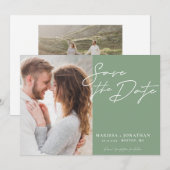 Einfaches modernes Typografisches Foto Save The Date (Vorne/Hinten)