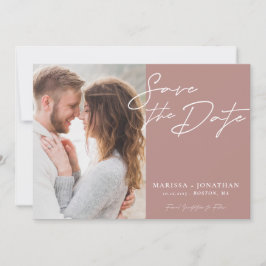 Einfaches modernes Typografisches Foto Save The Date