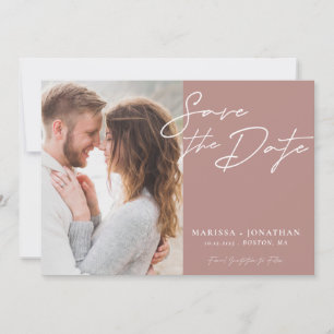 Einfaches modernes Typografisches Foto Save The Date