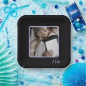 Einfaches, modernes und anpassbares Foto Pappteller (Party)