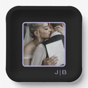 Einfaches, modernes und anpassbares Foto Pappteller